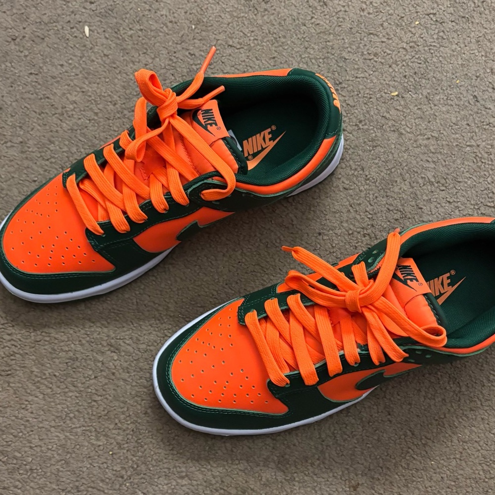 Nike Orange and Green Sneakers